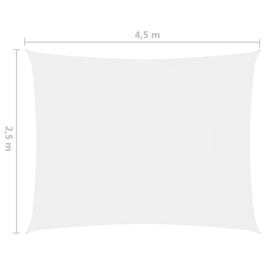 Sonnensegel Oxford-Gewebe Rechteckig 2,5x4,5 m Weiß