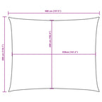 Sonnensegel Oxford-Gewebe Rechteckig 3x4 m Weiß