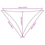 Sonnensegel Oxford-Gewebe Dreieckig 2,5x2,5x3,5 m Weiß