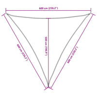 Sonnensegel Oxford-Gewebe Dreieckig 6x6x6 m Weiß