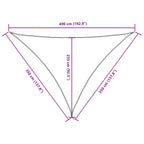 Sonnensegel Oxford-Gewebe Dreieckig 3,5x3,5x4,9m Terrakottarot
