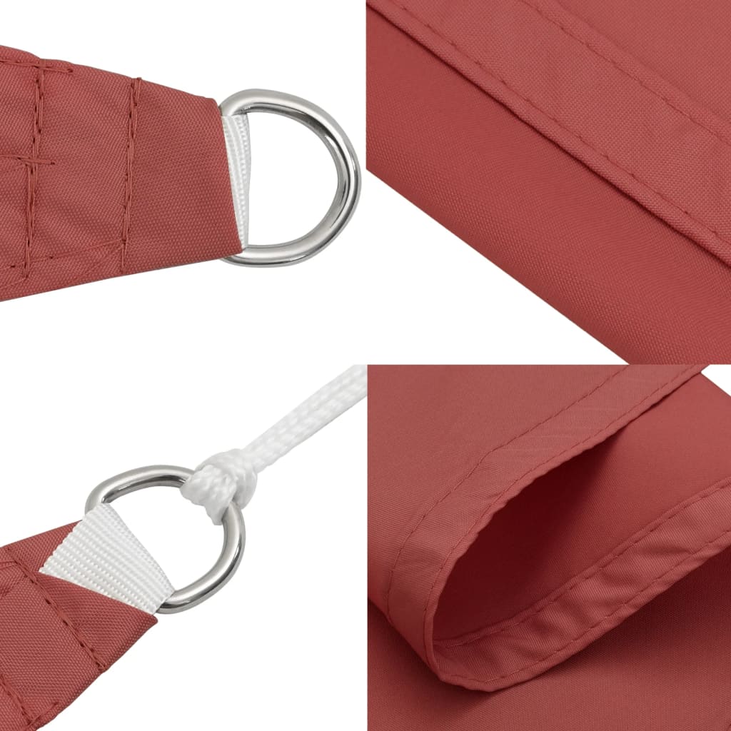Sonnensegel Oxford-Gewebe Dreieckig 5x7x7 m Terrakotta-Rot