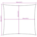 Sonnensegel Oxford-Gewebe Quadratisch 3,6x3,6 m Taupe