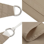 Sonnensegel Oxford-Gewebe Rechteckig 2x2,5 m Taupe