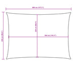 Sonnensegel Oxford-Gewebe Rechteckig 2,5x4 m Taupe