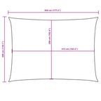 Sonnensegel Oxford-Gewebe Rechteckig 3x4,5 m Taupe