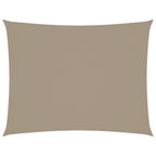 Sonnensegel Oxford-Gewebe Rechteckig 3,5x5 m Taupe
