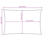 Sonnensegel Oxford-Gewebe Rechteckig 3,5x5 m Taupe