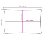 Sonnensegel Oxford-Gewebe Rechteckig 5x7 m Taupe