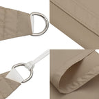 Sonnensegel Oxford-Gewebe Dreieckig 3x4x5 m Taupe