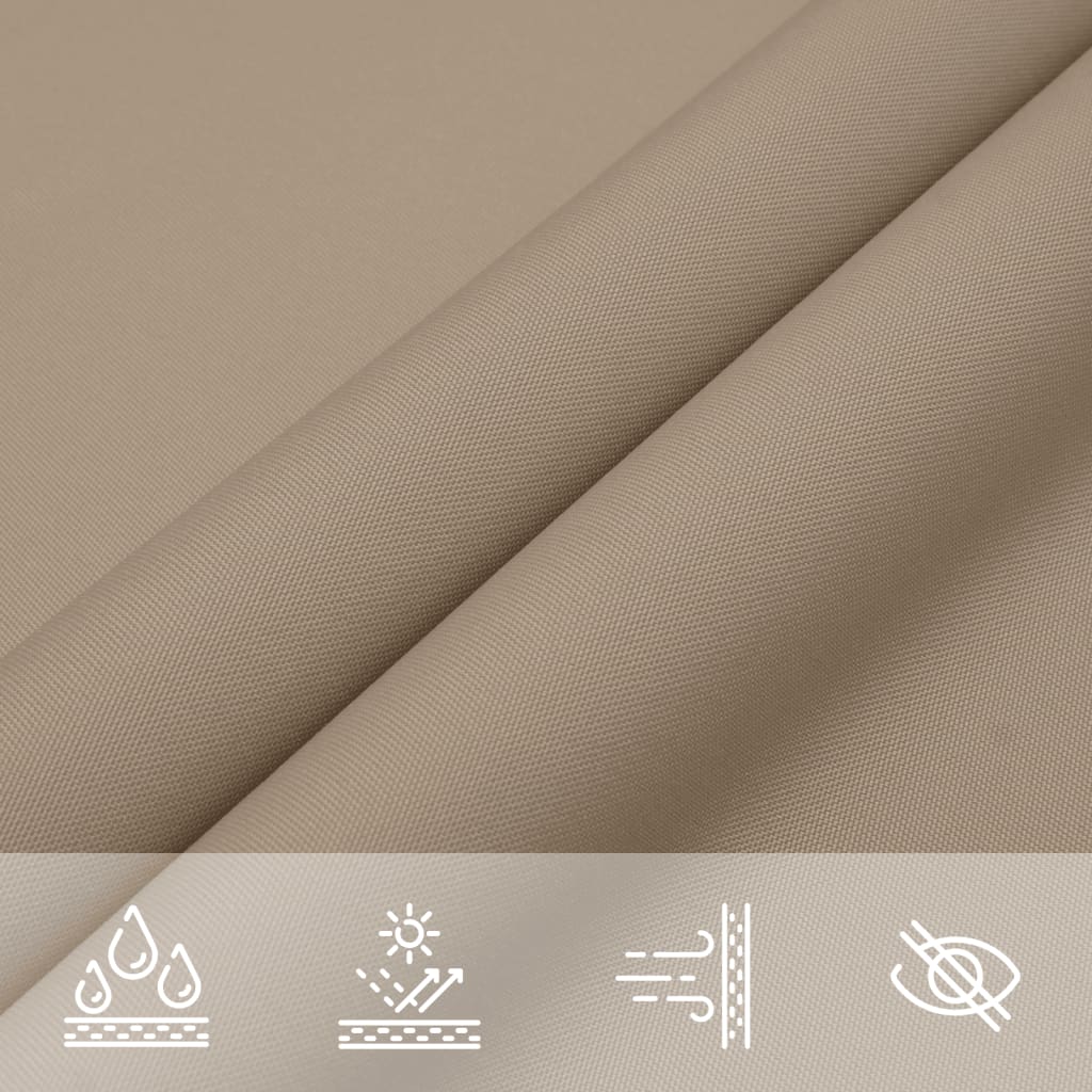 Sonnensegel Oxford-Gewebe Dreieckig 3x4x5 m Taupe