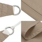 Sonnensegel Oxford-Gewebe Dreieckig 4x5x6,4 m Taupe