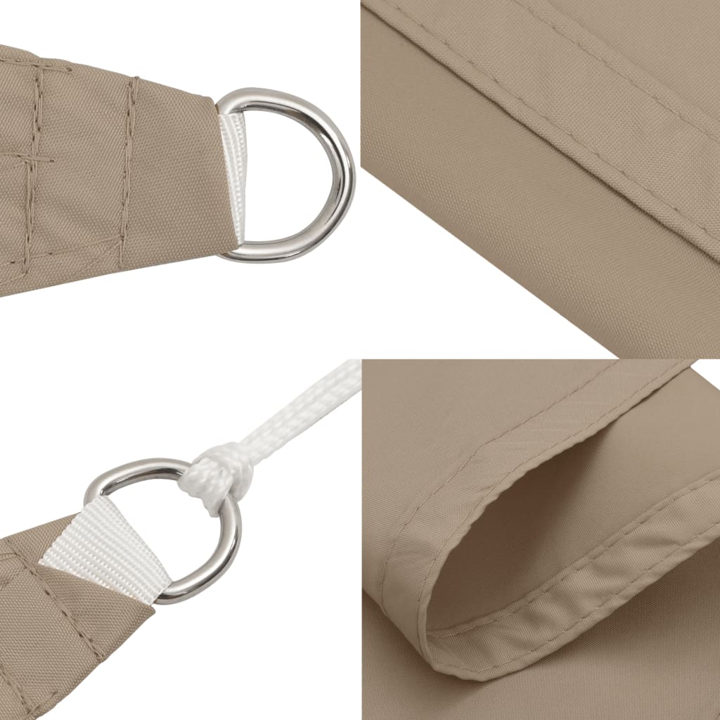 Sonnensegel Oxford-Gewebe Dreieckig 4x5x6,4 m Taupe