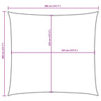 Sonnensegel Oxford-Gewebe Quadratisch 3,6x3,6 m Dunkelgrün