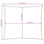 Sonnensegel Oxford-Gewebe Rechteckig 2x2,5 m Dunkelgrün