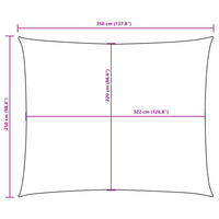 Sonnensegel Oxford-Gewebe Rechteckig 2,5x3,5 m Dunkelgrün