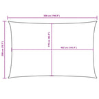 Sonnensegel Oxford-Gewebe Rechteckig 2x5 m Blau