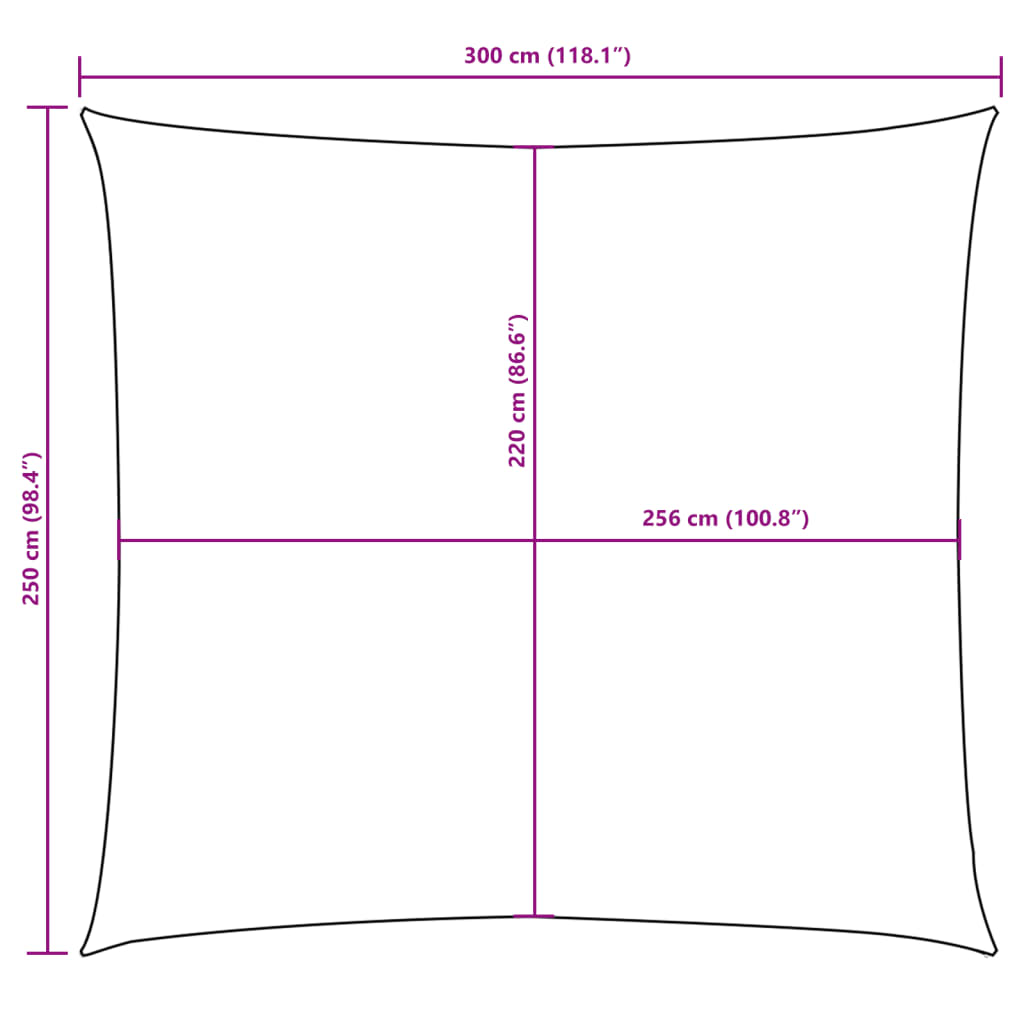 Sonnensegel Oxford-Gewebe Rechteckig 2,5x3 m Blau