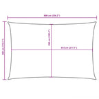 Sonnensegel Oxford-Gewebe Rechteckig 3x6 m Blau
