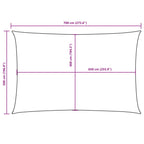 Sonnensegel Oxford-Gewebe Rechteckig 5x7 m Blau