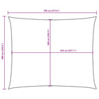 Sonnensegel Oxford-Gewebe Rechteckig 6x7 m Blau