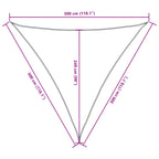 Sonnensegel Oxford-Gewebe Dreieckig 3x3x3 m Blau