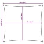 Sonnensegel Oxford-Gewebe Quadratisch 2,5x2,5 m Gelb