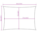 Sonnensegel Oxford-Gewebe Rechteckig 2x3,5 m Gelb