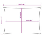 Sonnensegel Oxford-Gewebe Rechteckig 3x5 m Gelb