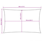 Sonnensegel Oxford-Gewebe Rechteckig 5x8 m Gelb