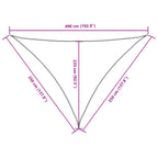 Sonnensegel Oxford-Gewebe Dreieckig 3,5x3,5x4,9 m Gelb