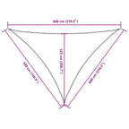 Sonnensegel Oxford-Gewebe Dreieckig 5x6x6 m Gelb