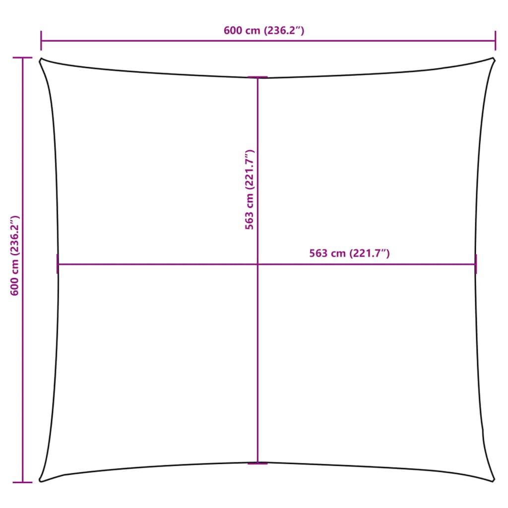 Sonnensegel Oxford-Gewebe Quadratisch 6x6 m Rot