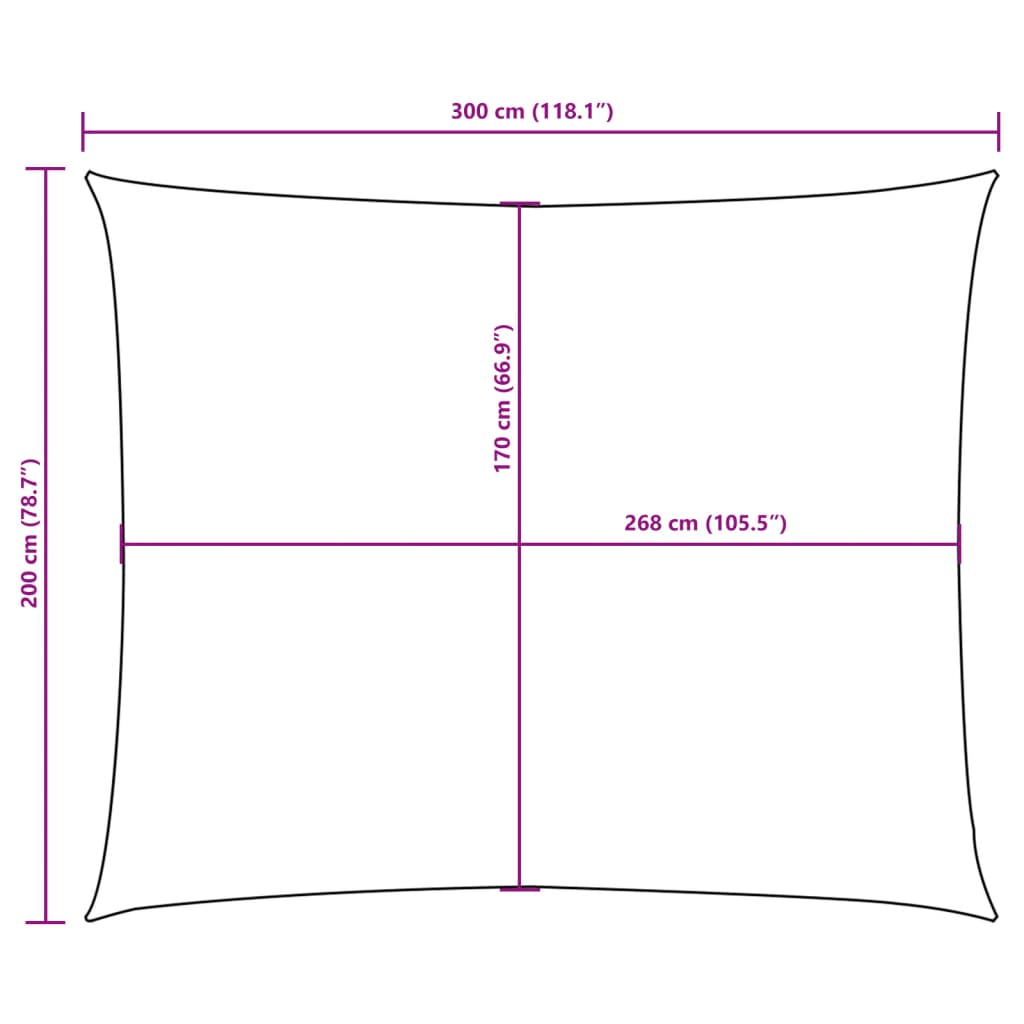 Sonnensegel Oxford-Gewebe Rechteckig 2x3 m Rot