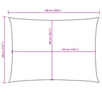 Sonnensegel Oxford-Gewebe Rechteckig 3x5 m Rot