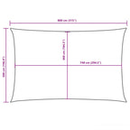 Sonnensegel Oxford-Gewebe Rechteckig 5x8 m Orange