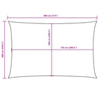 Sonnensegel Oxford-Gewebe Rechteckig 6x8 m Orange