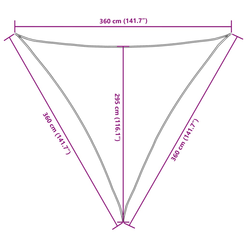 Sonnensegel Oxford-Gewebe Dreieckig 3,6x3,6x3,6 m Orange