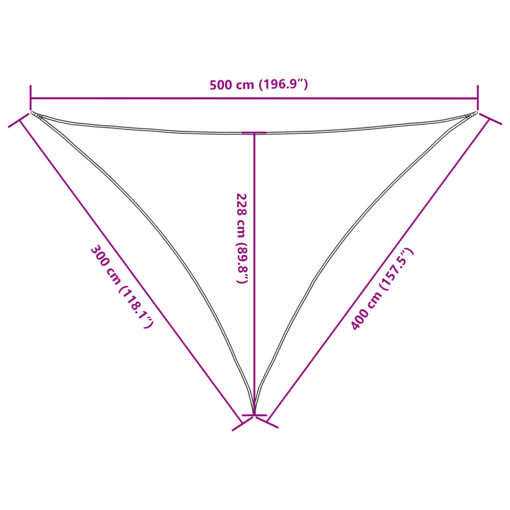 Sonnensegel Oxford-Gewebe Dreieckig 3x4x5 m Orange