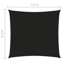 Sonnensegel Oxford-Gewebe Quadratisch 4,5x4,5 m Schwarz