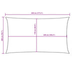 Sonnensegel Oxford-Gewebe Rechteckig 2x4,5 m Schwarz