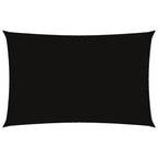 Sonnensegel Oxford-Gewebe Rechteckig 2,5x5 m Schwarz