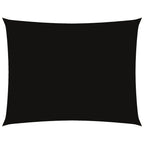 Sonnensegel Oxford-Gewebe Rechteckig 3,5x4,5 m Schwarz