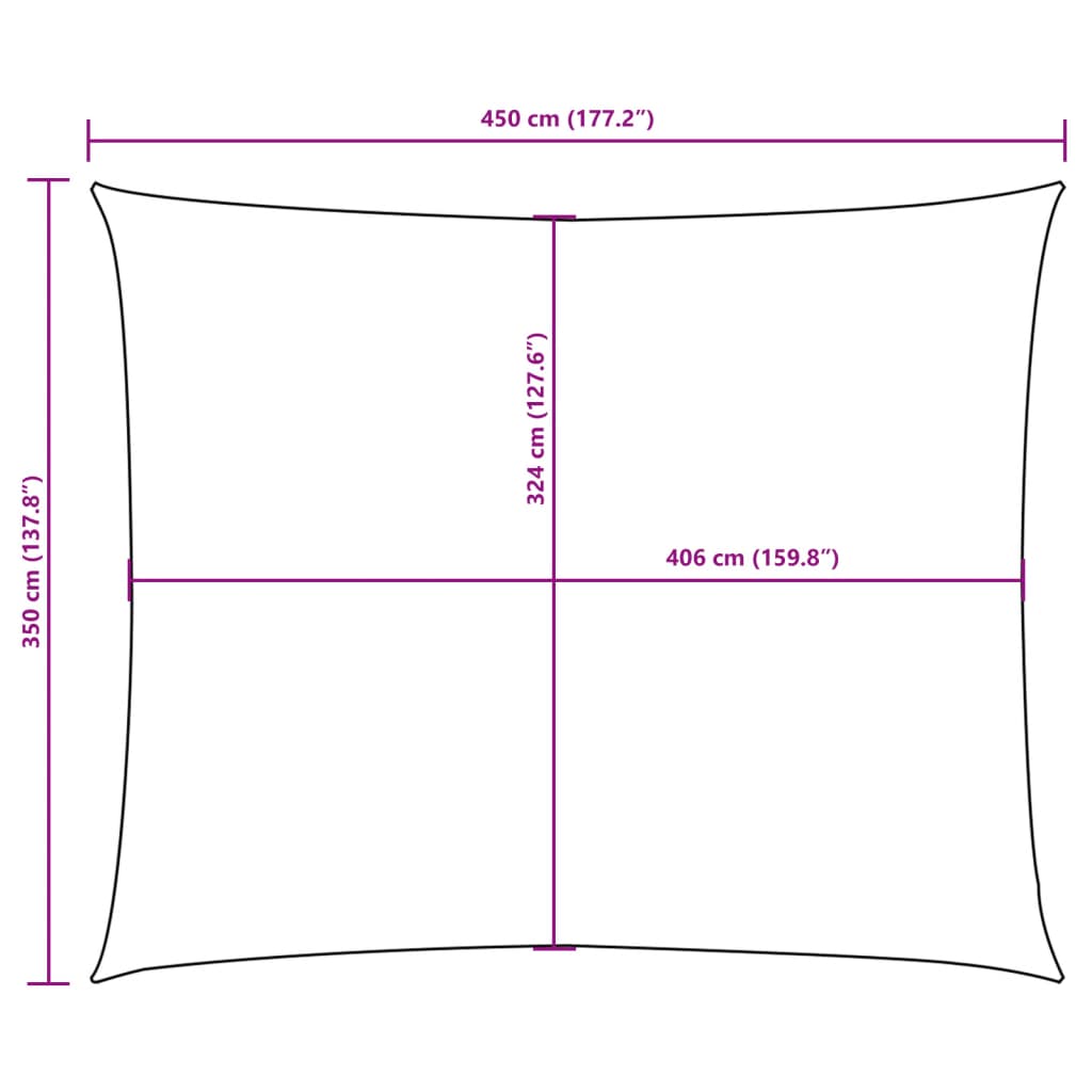 Sonnensegel Oxford-Gewebe Rechteckig 3,5x4,5 m Schwarz