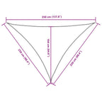 Sonnensegel Oxford-Gewebe Dreieckig 2,5x2,5x3,5 m Schwarz