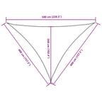 Sonnensegel Oxford-Gewebe Dreieckig 4x4x5,8 m Schwarz
