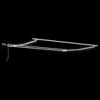 Markisenrahmen mit LED-Lichtleisten Weiß 400 x 350 cm Aluminium