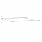 Markisenrahmen mit LED-Lichtleisten Weiß 400 x 350 cm Aluminium