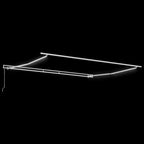 Markisenrahmen mit LED-Lichtleisten Weiß 400 x 350 cm Aluminium