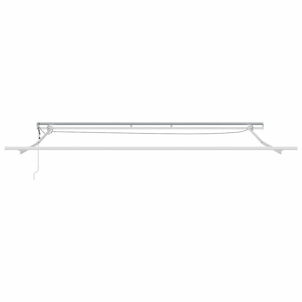 Markisenrahmen mit LED-Lichtleisten Weiß 400 x 350 cm Aluminium